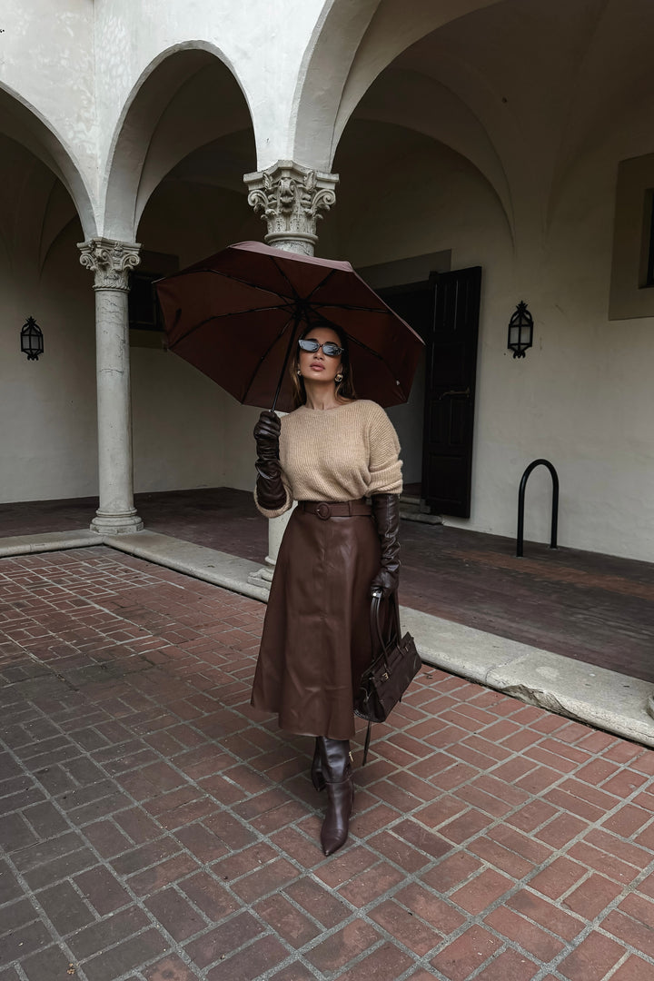 Cynthia Leather Maxi Skirt