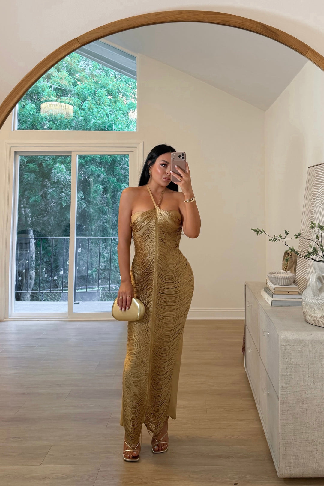 Amy Bandage Fringe Dress