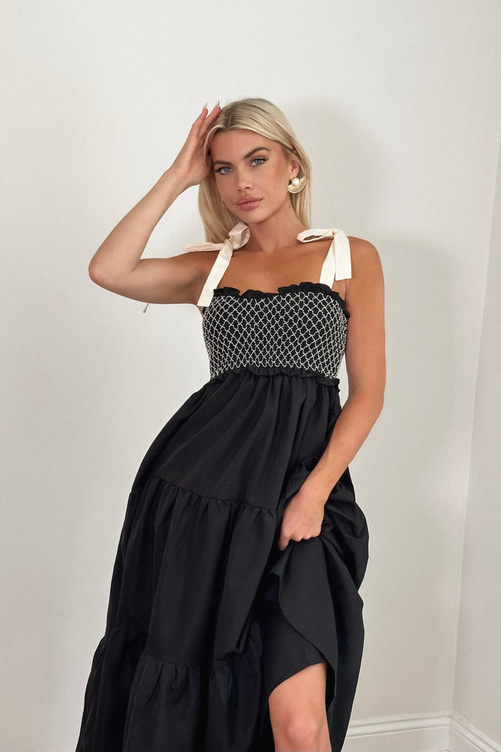 Alana Bow Sleeve Maxi Dress