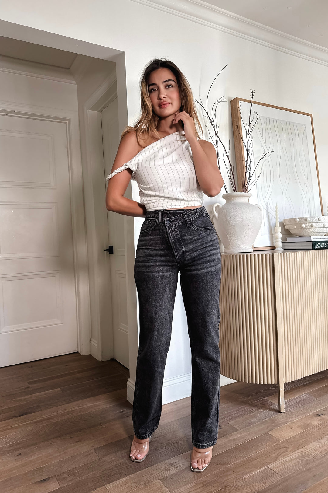 Patricia Stripe Asymmetrical Top