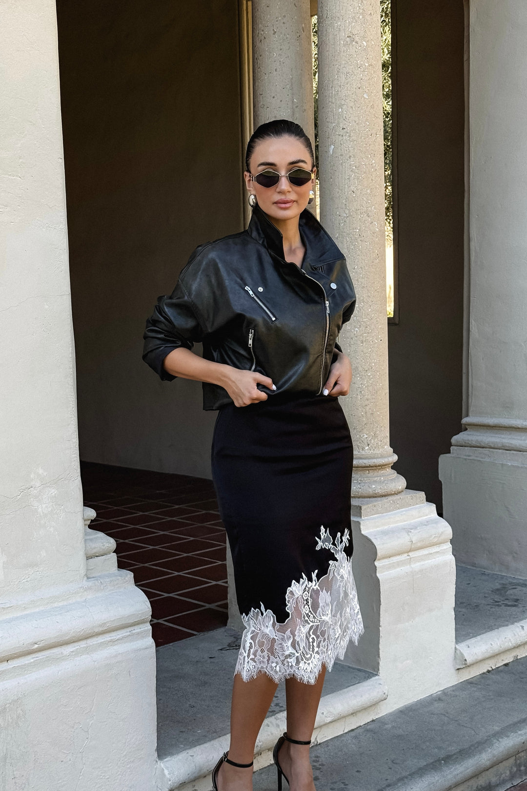 Linda Lace Trim Skirt