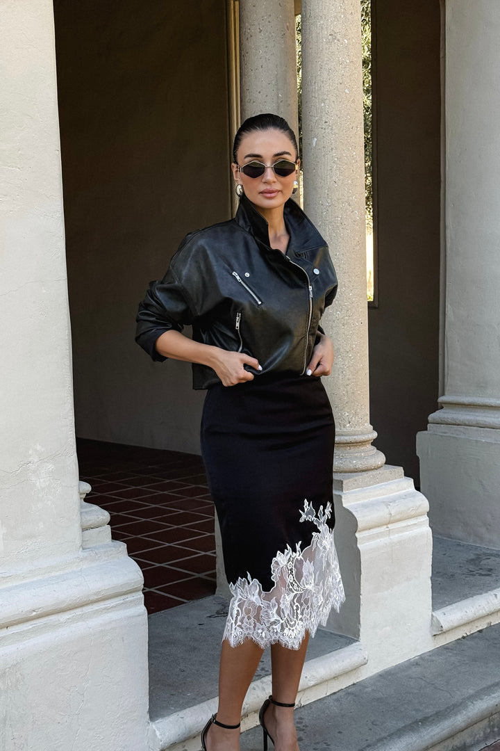 Linda Lace Trim Skirt