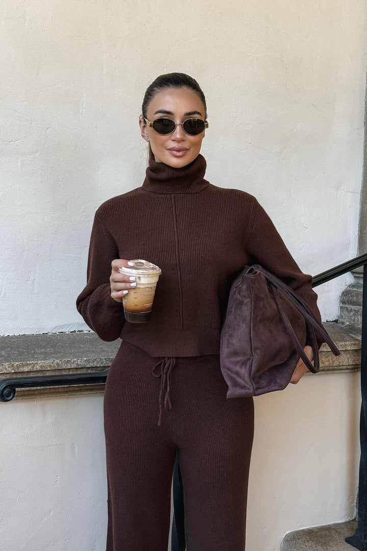 Gallienne Knit 2-Piece Set - Brown