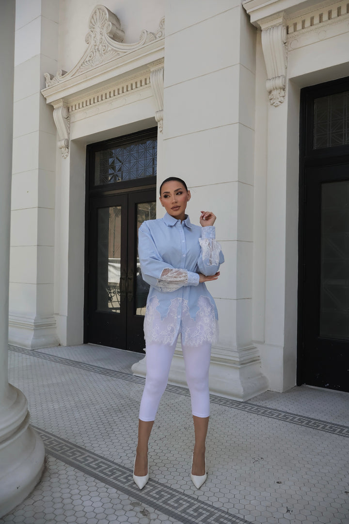 Jen Lace Button Up