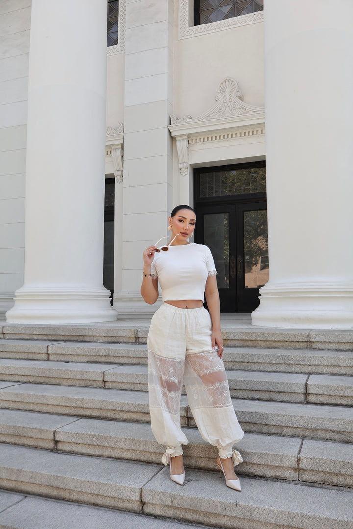 Sandy Parachute Pants - White