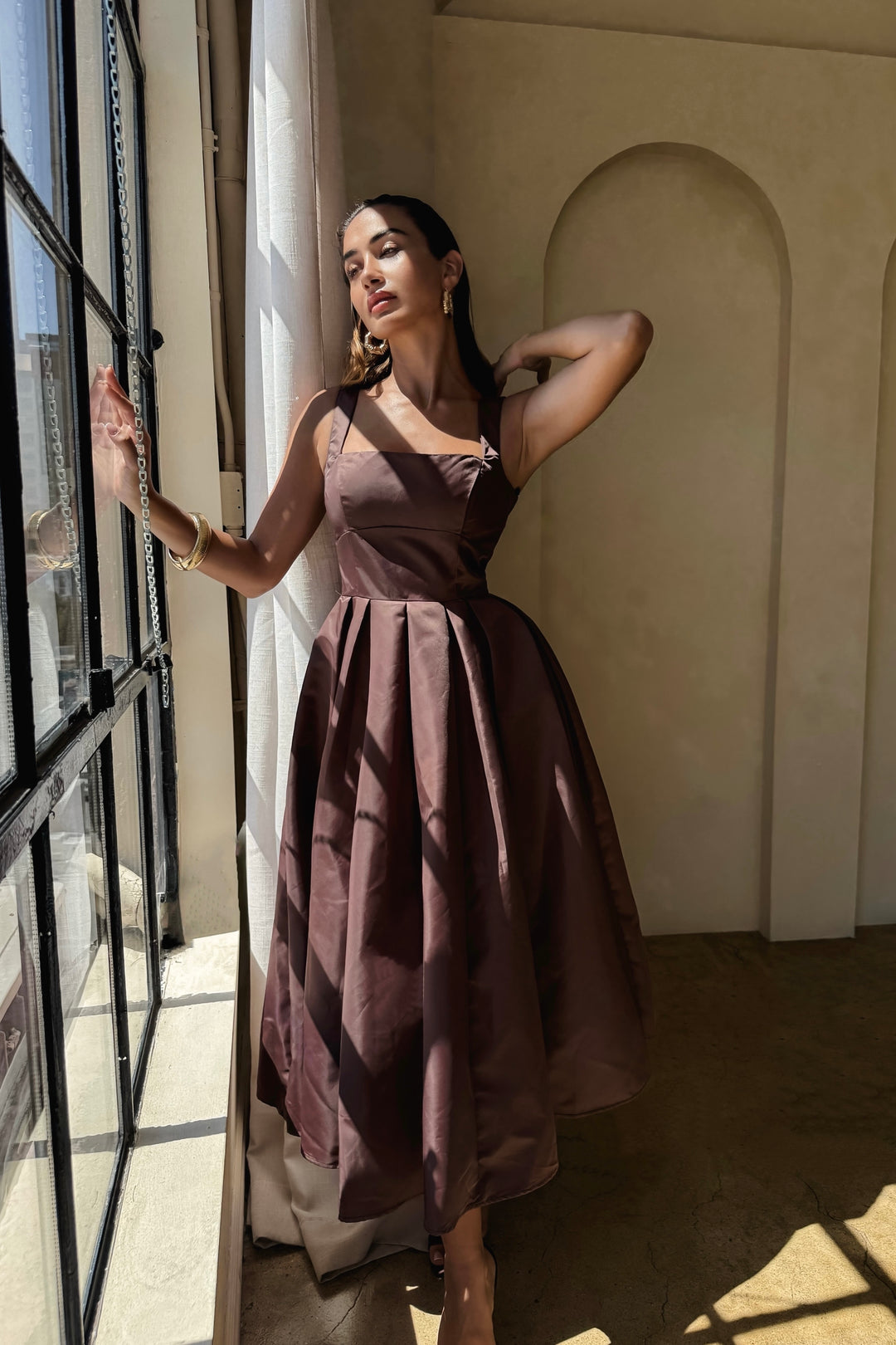 Francine Satin Maxi Dress