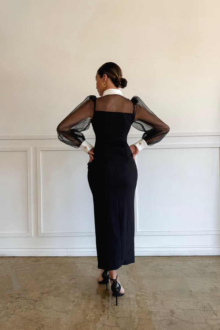 Quiana Mesh Sleeve Dress