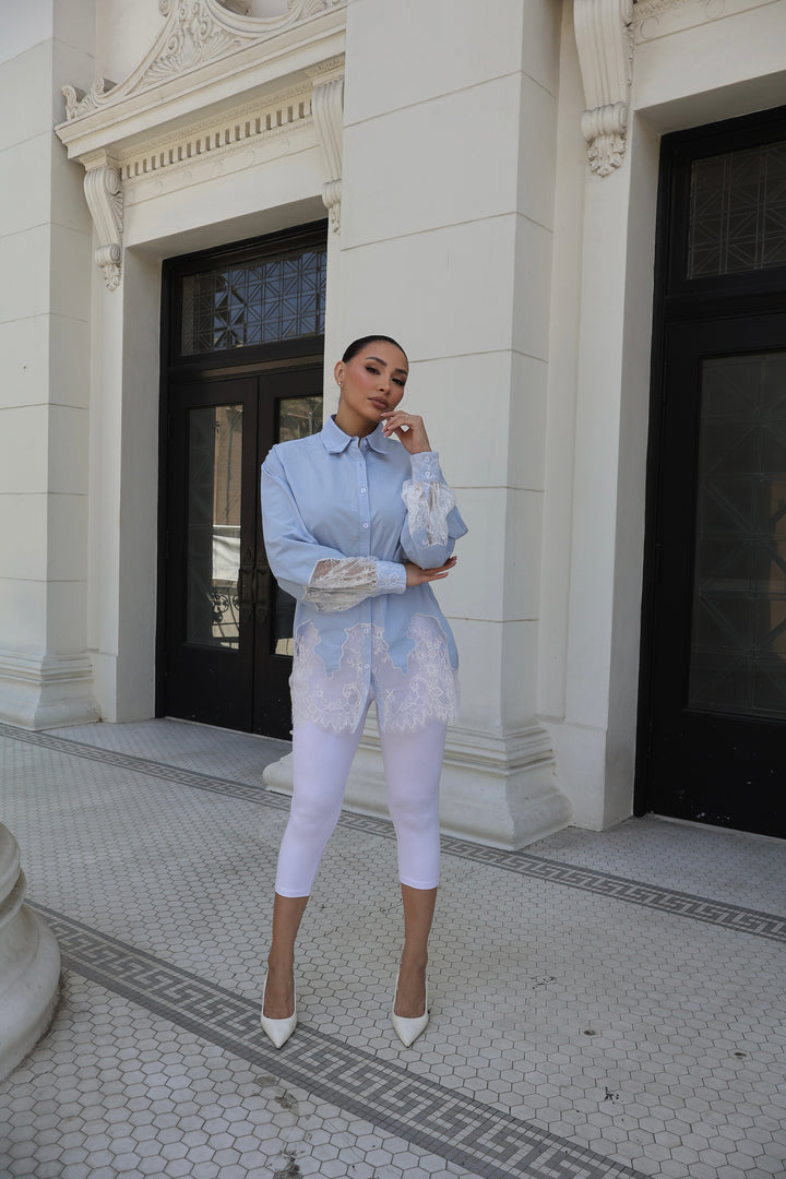 Jen Lace Button Up