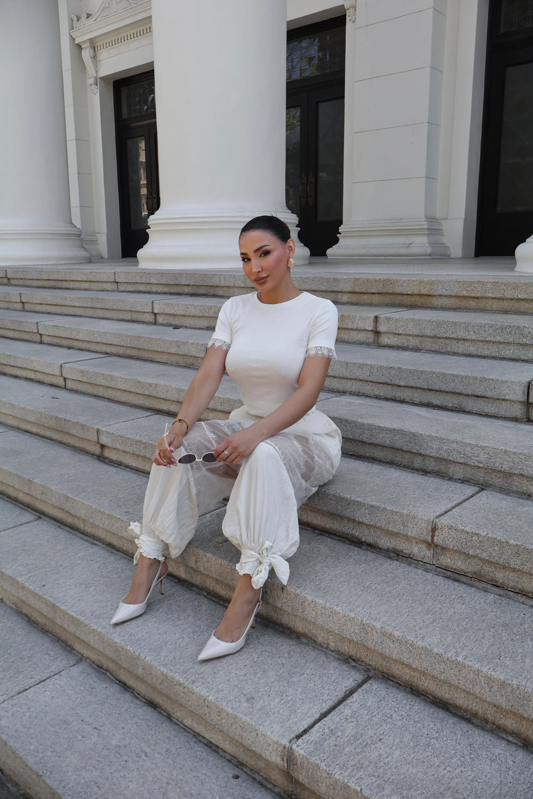 Sandy Parachute Pants - White