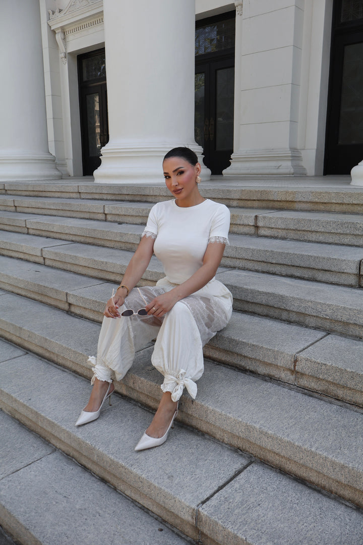 Sandy Parachute Pants - White