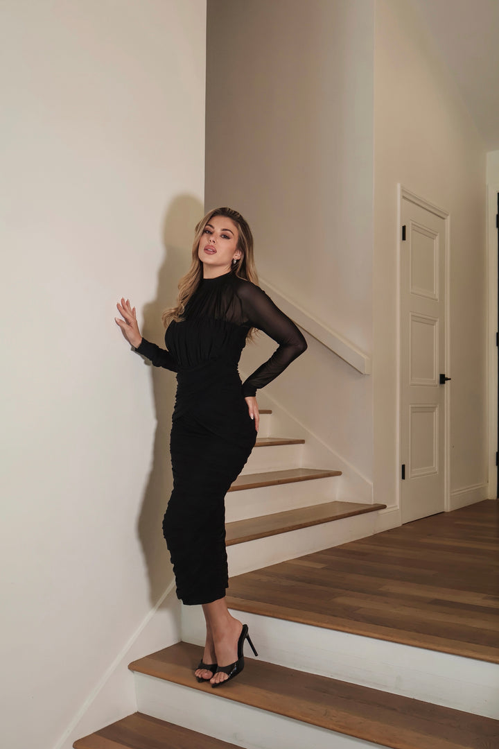 Lexie Mesh Dress - Black