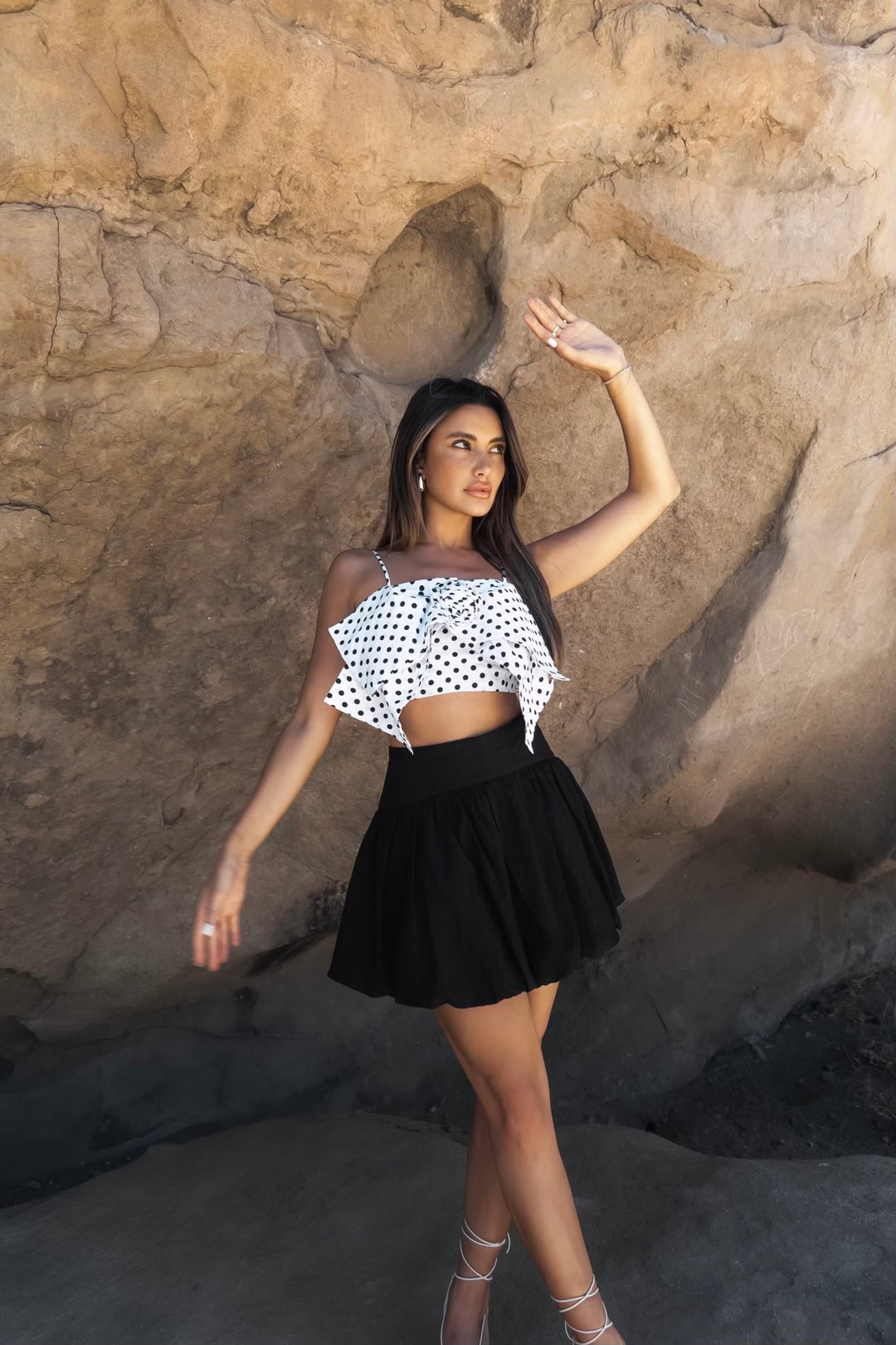 Pia Polkadot Crop Top