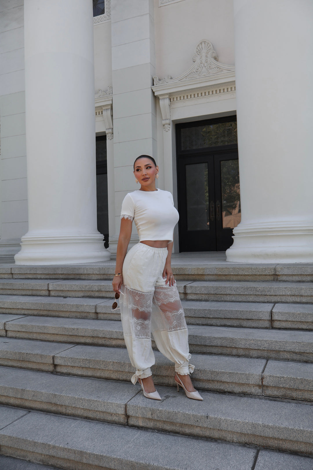 Sandy Parachute Pants - White