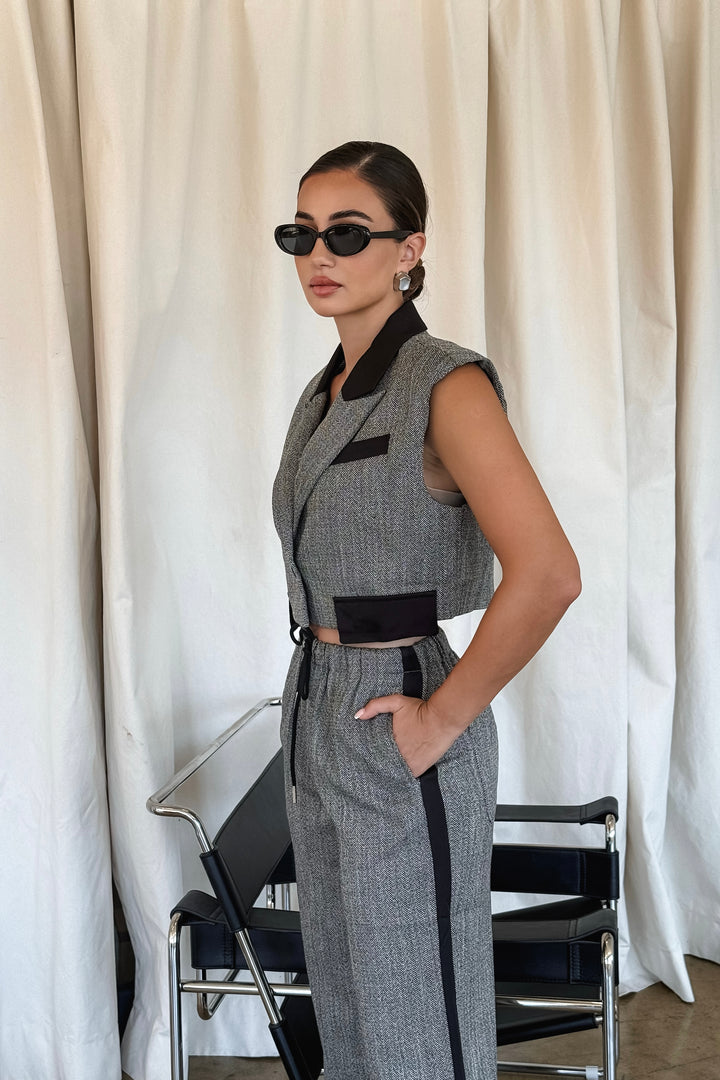 Nancy 2-Piece Tweed Pants Set