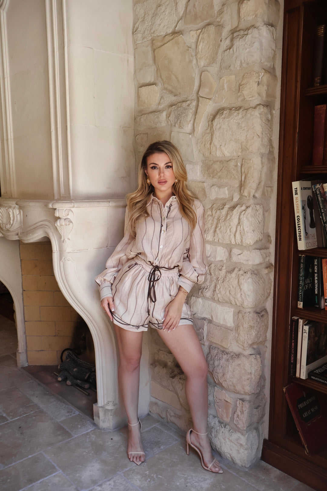 Nina 2-Piece Shorts Set - Cream