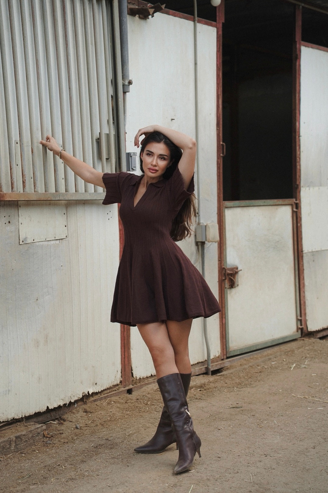 Brenda Knit Sweater Dress