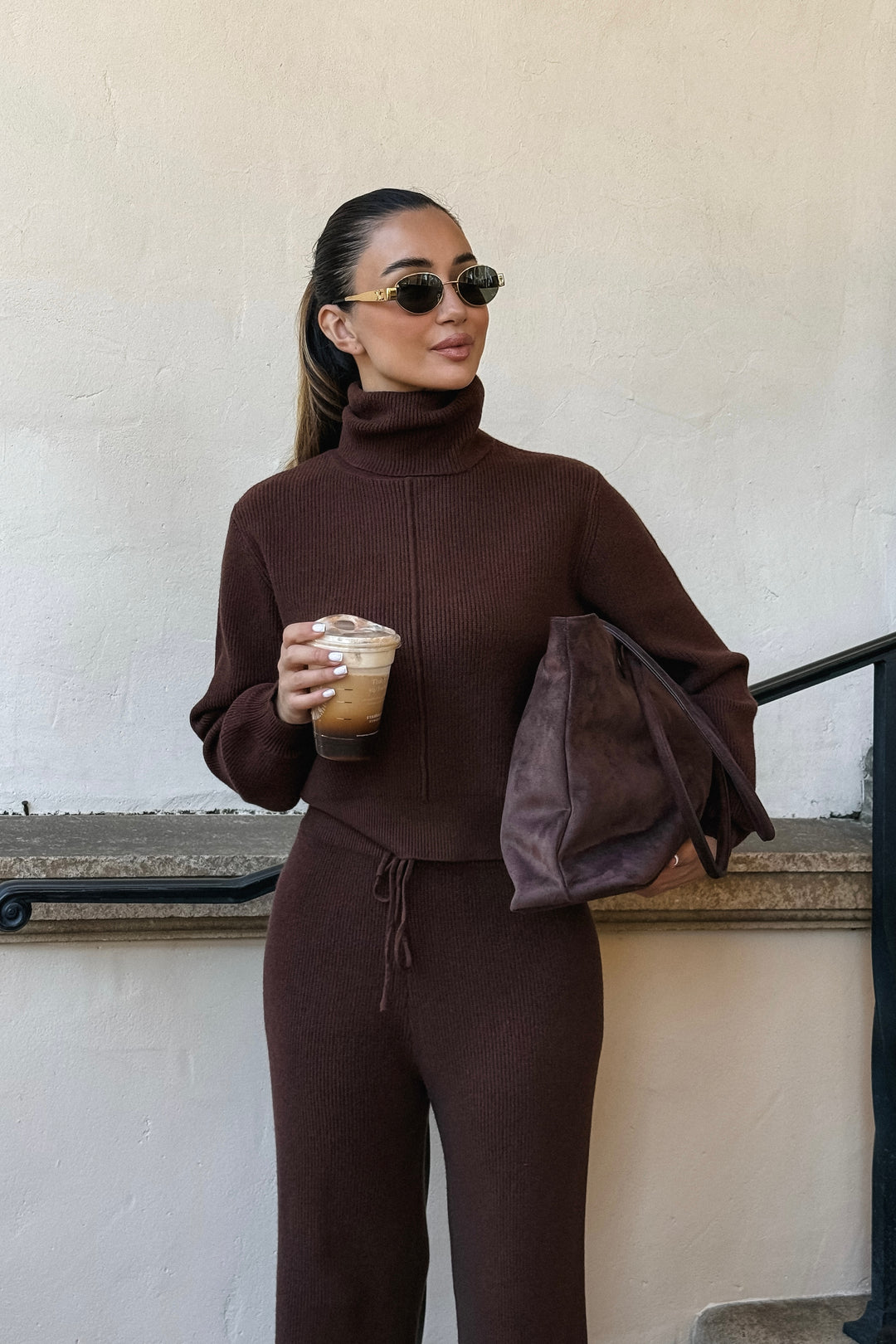 Gallienne Knit 2-Piece Set - Brown