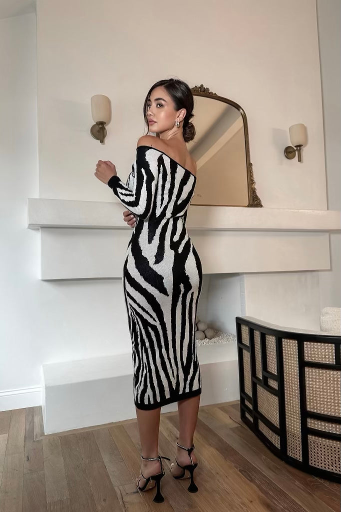 Jessica Zebra Print Dress