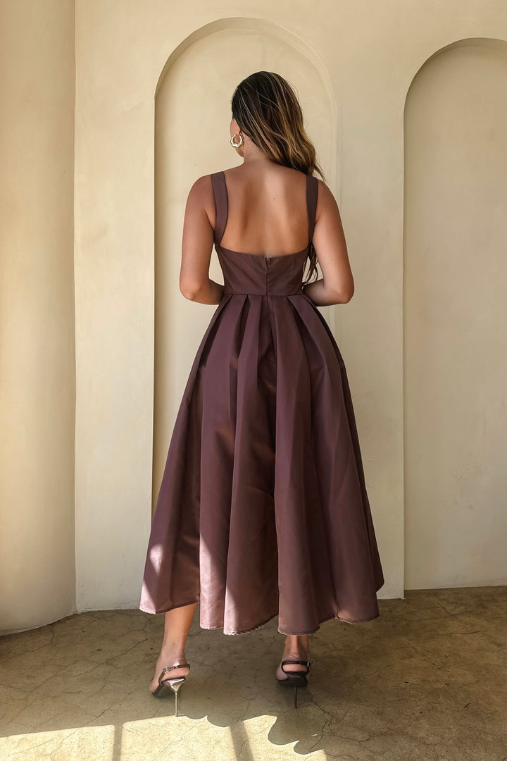 Francine Satin Maxi Dress