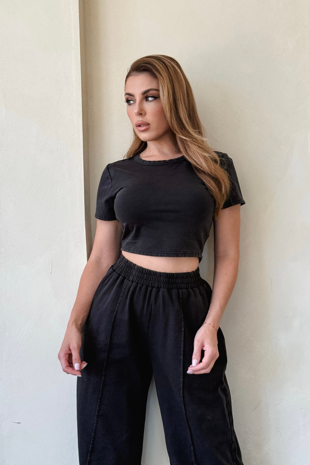 Donna 2-Piece Sweat Set - Black