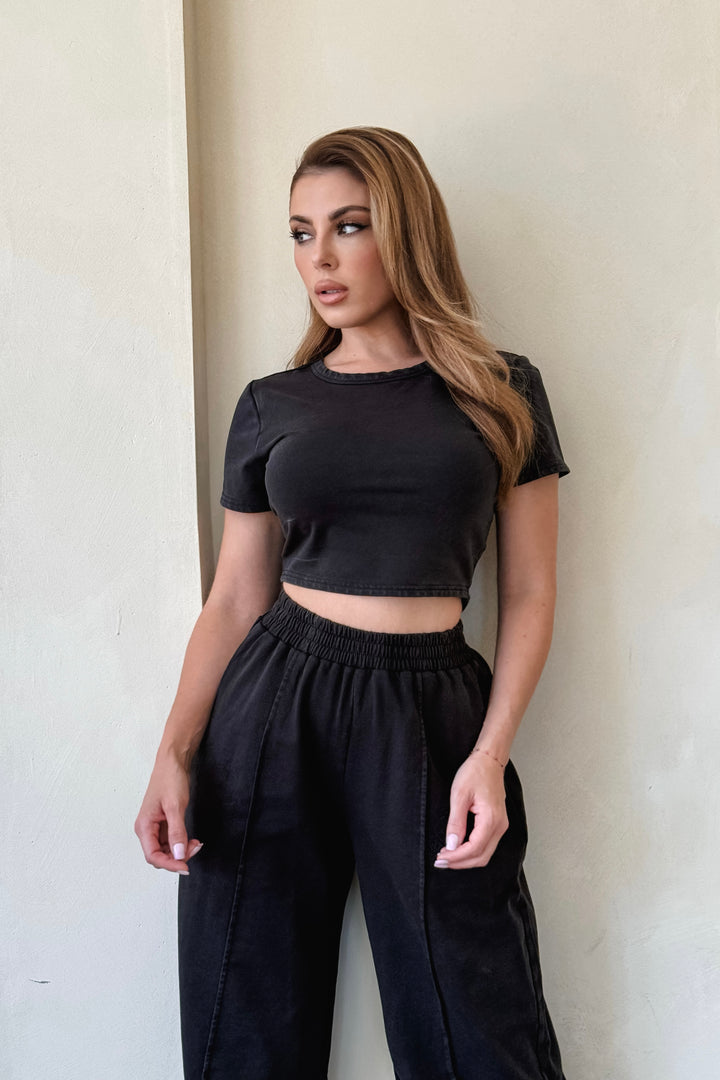 Donna 2-Piece Sweat Set - Black