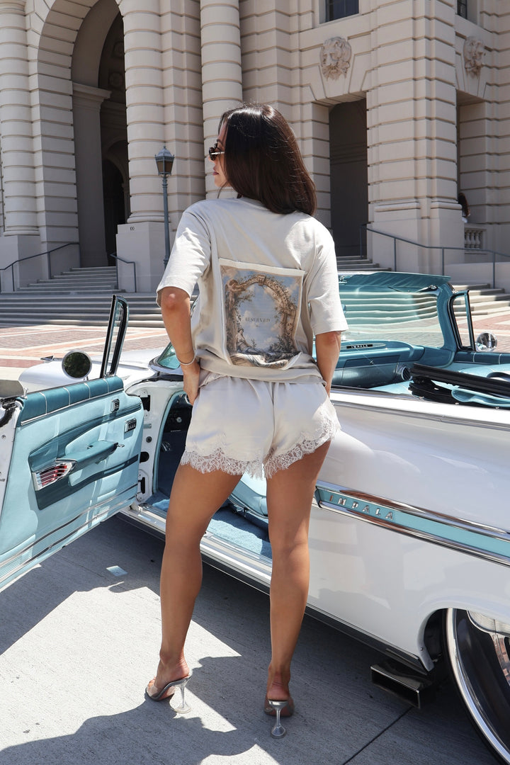 Reserved Unisex Patch T-Shirt - Ivory