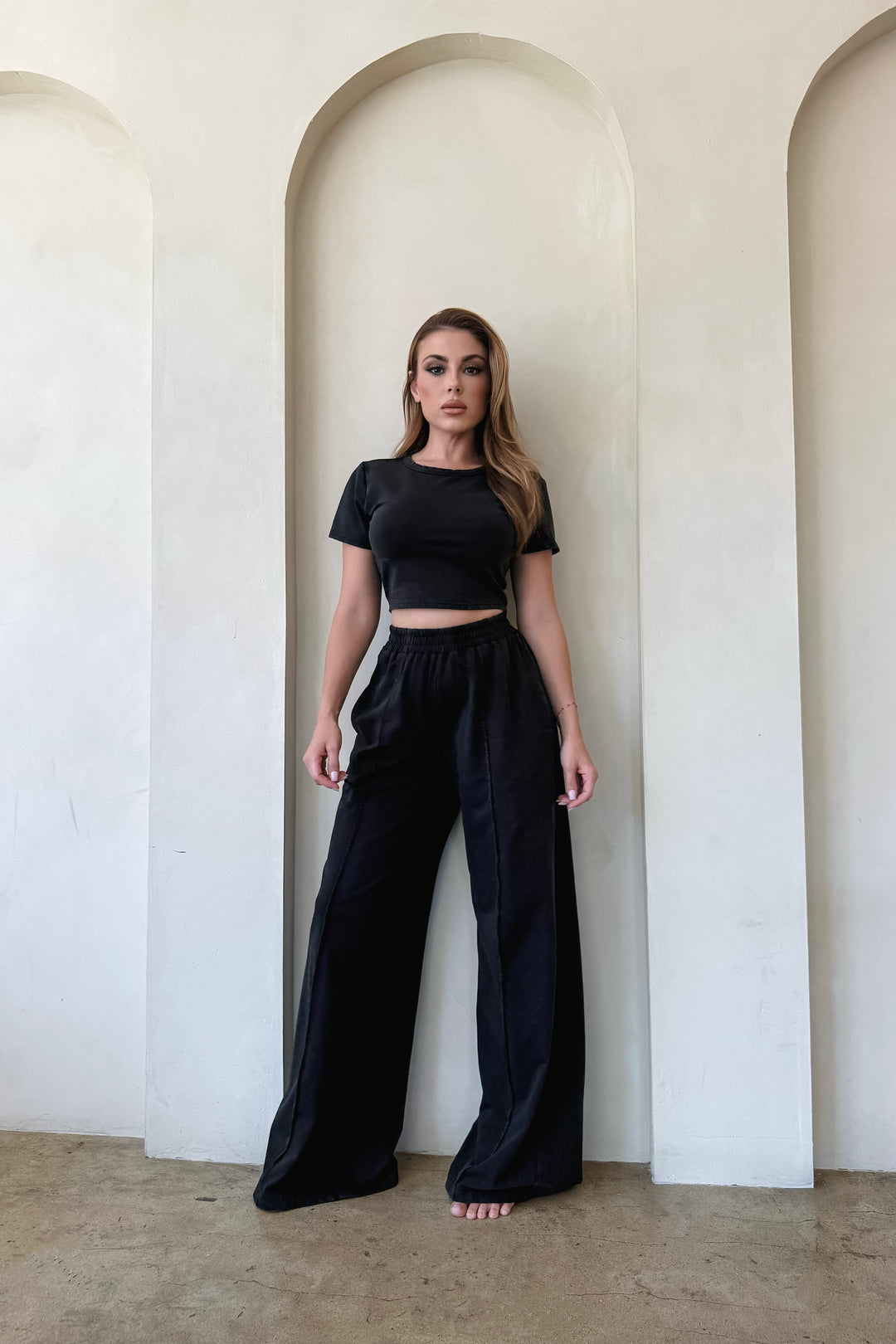 Donna 2-Piece Sweat Set - Black
