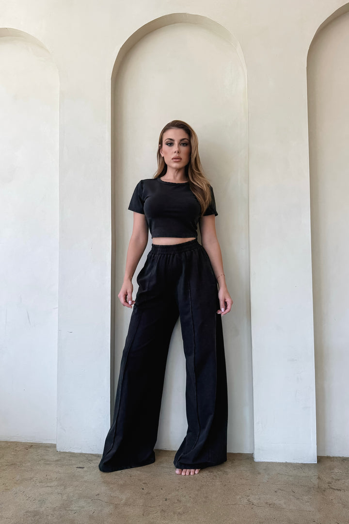 Donna 2-Piece Sweat Set - Black