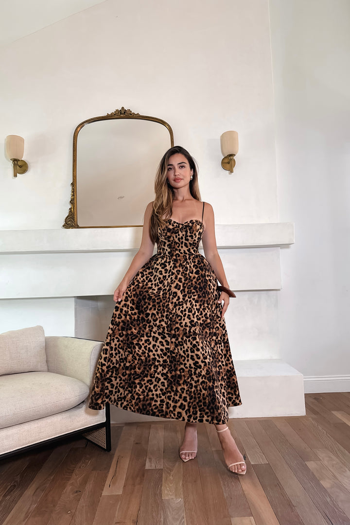 Ellanora Dress - Cheetah Print