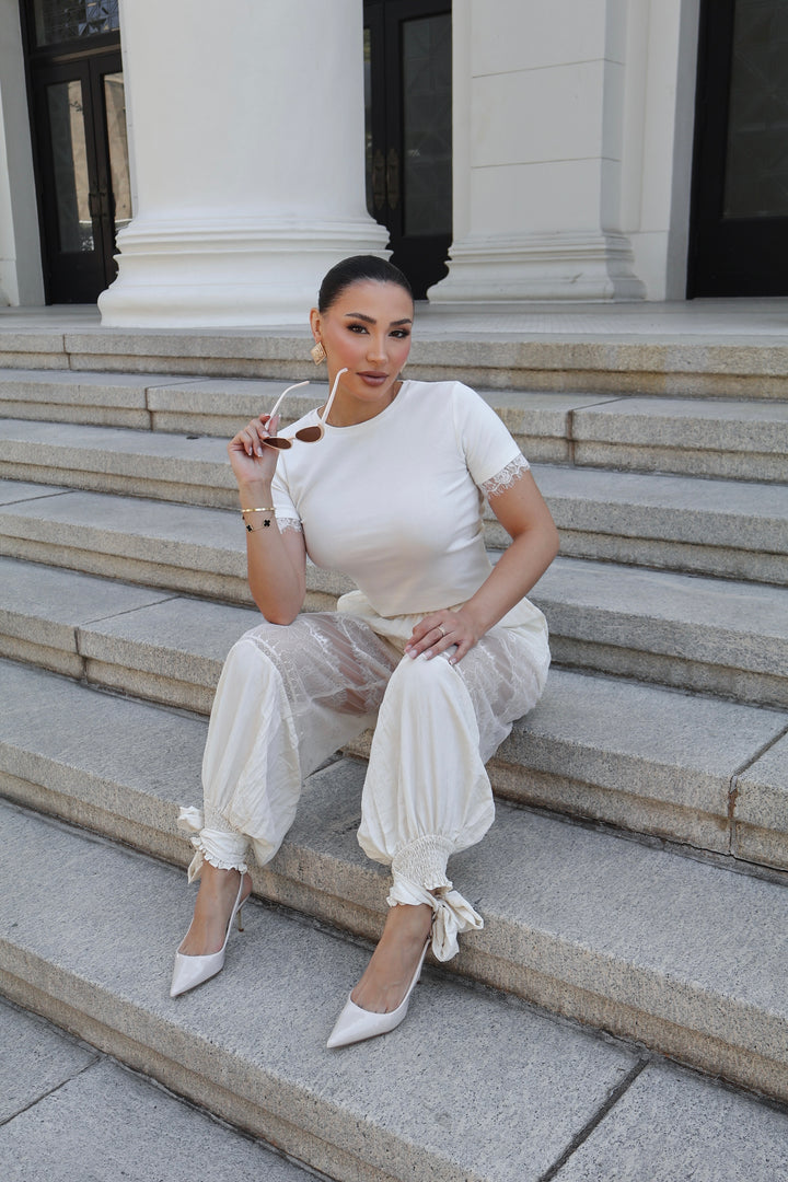 Sandy Parachute Pants - White