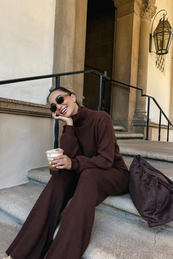 Gallienne Knit 2-Piece Set - Brown