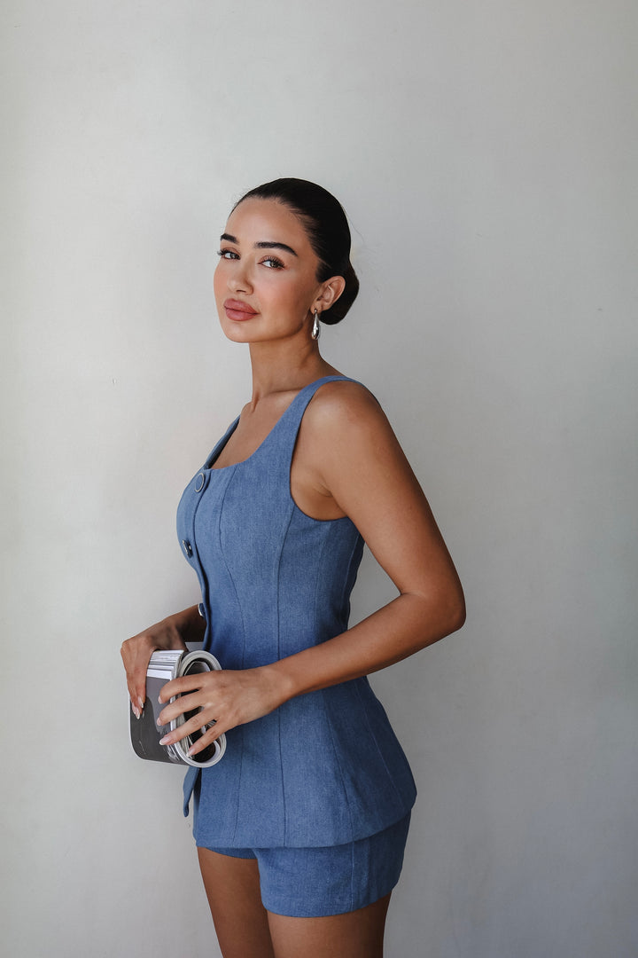 Rio 2-Piece Denim Short Set