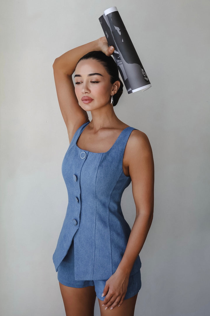 Rio 2-Piece Denim Short Set