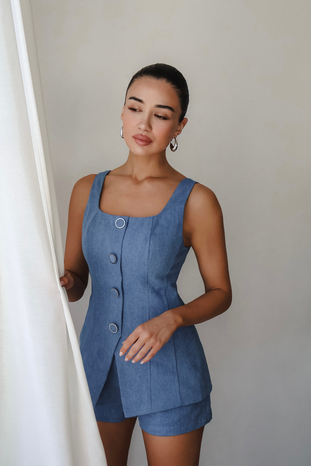 Rio 2-Piece Denim Short Set