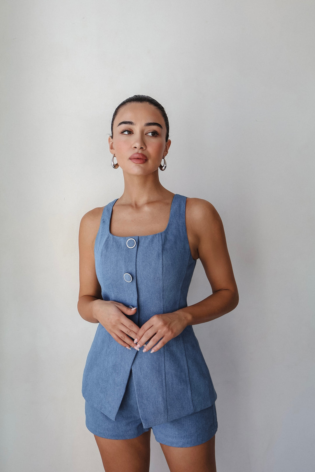 Rio 2-Piece Denim Short Set