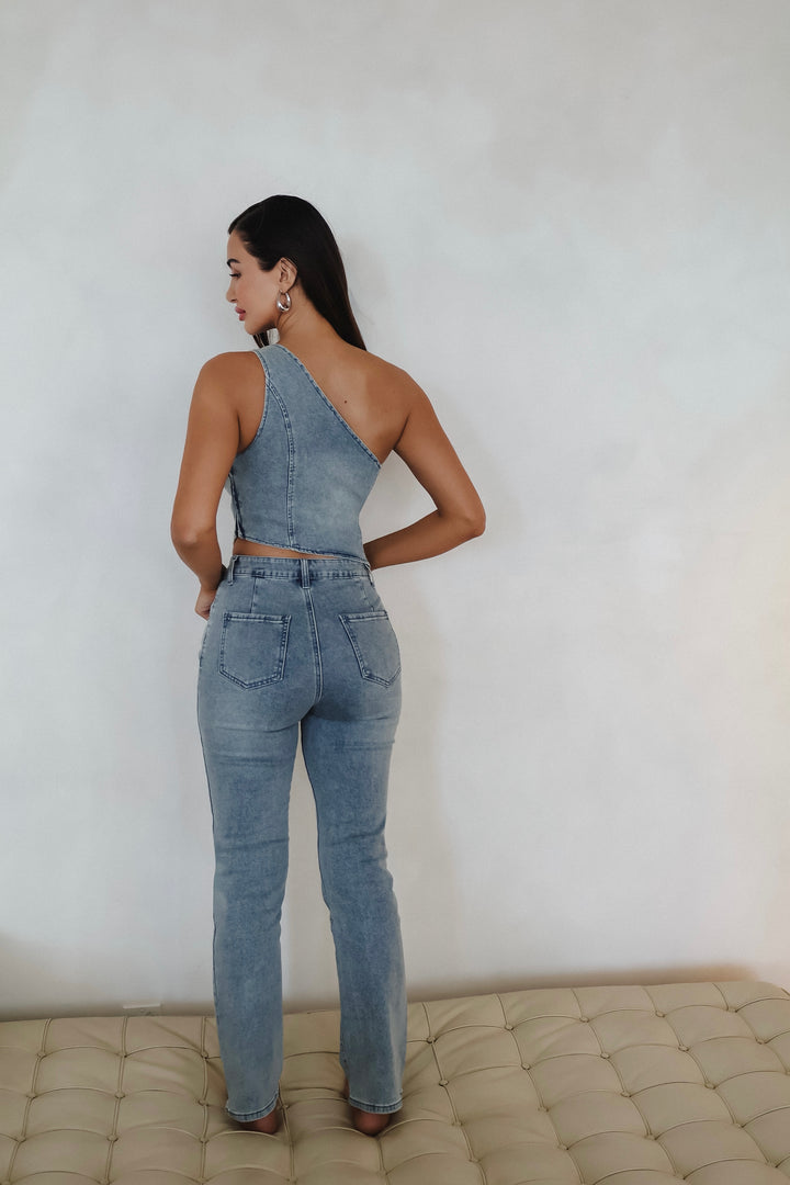 Ofelia 2-Piece Denim Pants Set
