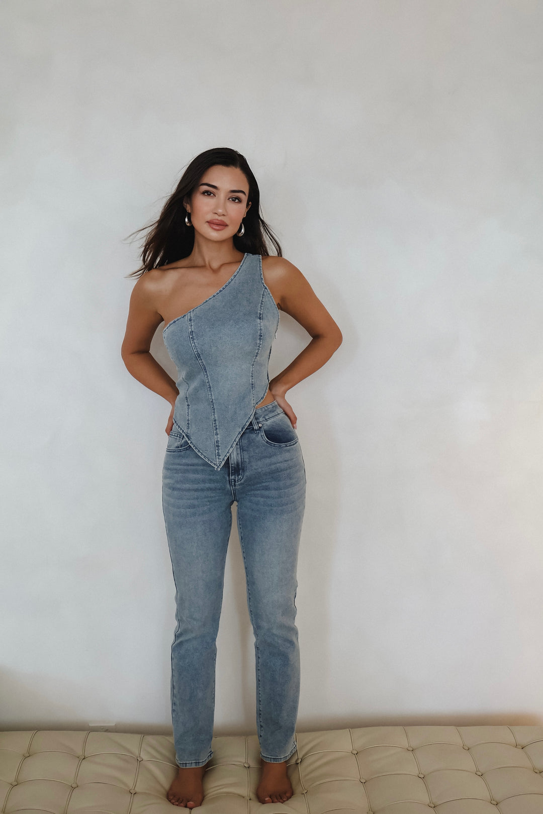 Ofelia 2-Piece Denim Pants Set
