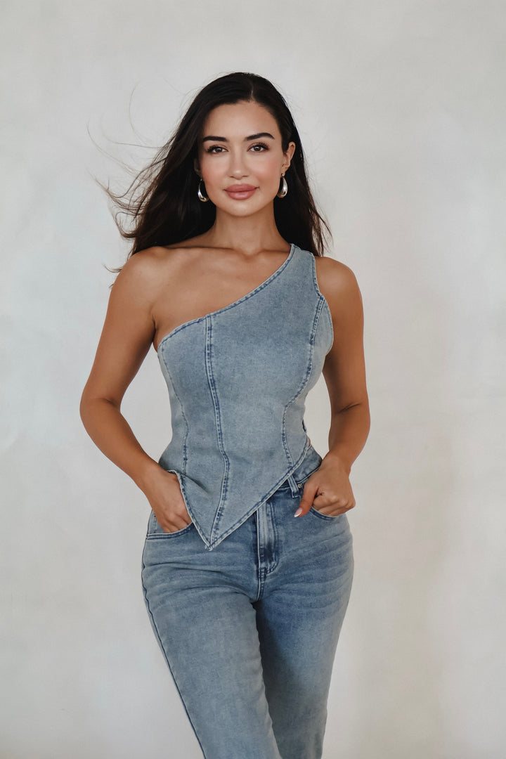 Ofelia 2-Piece Denim Pants Set