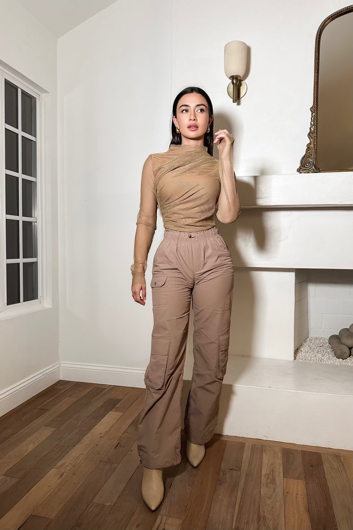 Elizabeth Net Bodysuit - Nude