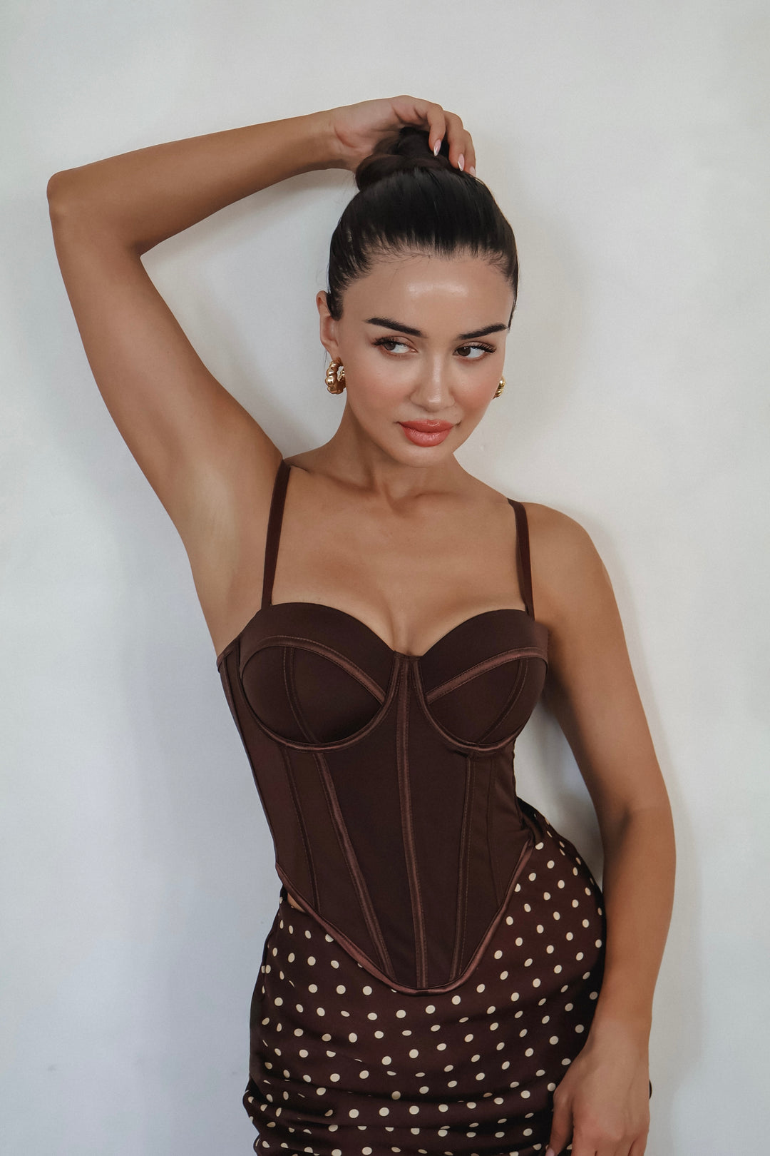 Ellie Polkadot Satin Skirt