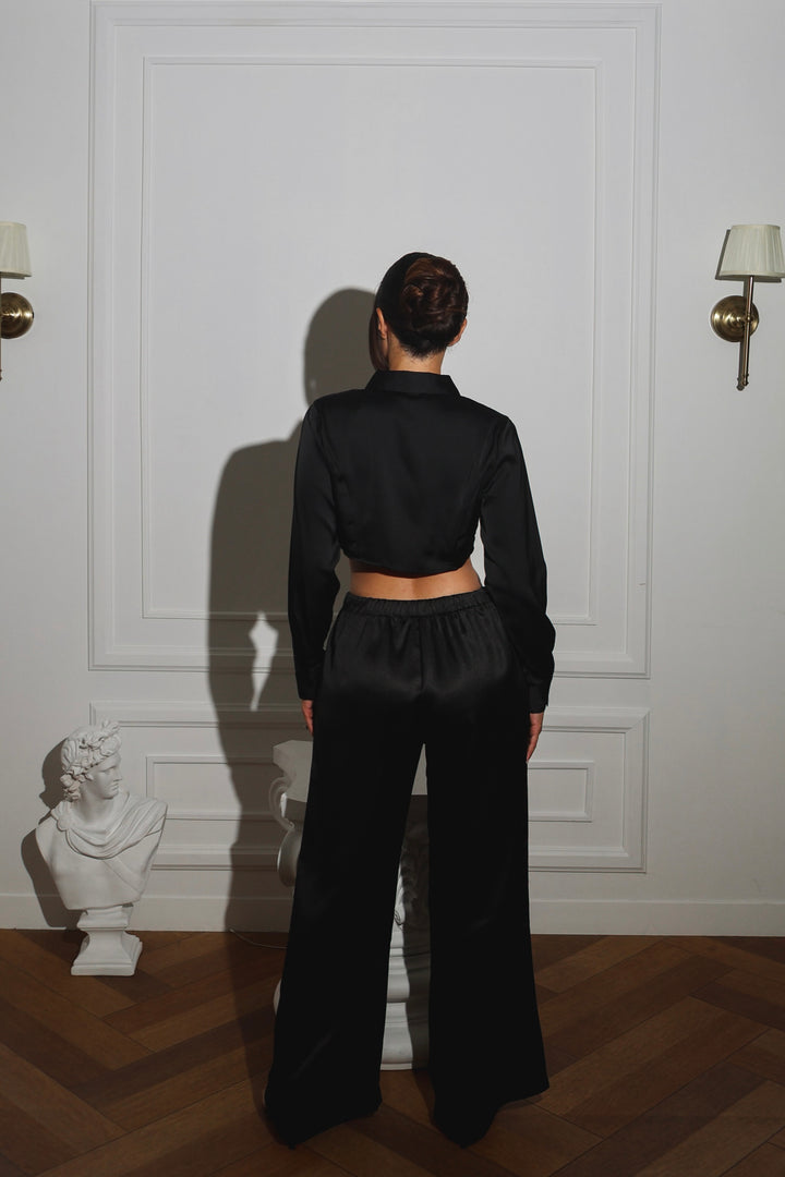 Jamie Satin Button Up