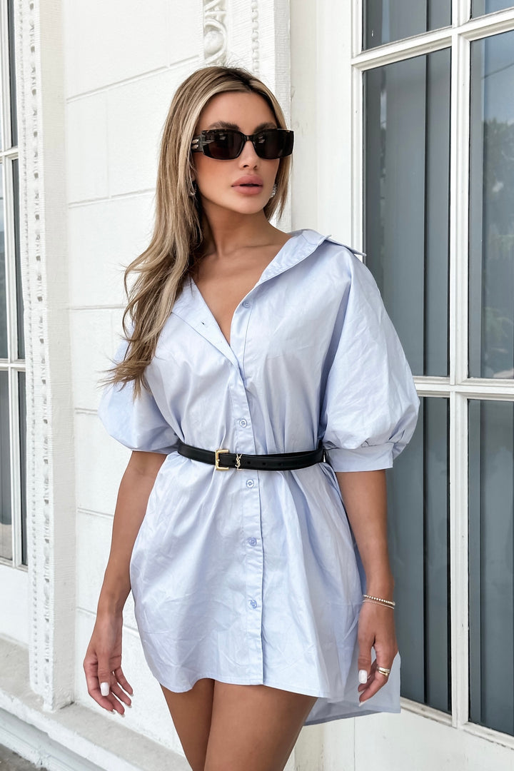 Damaris Button Up - Light Blue