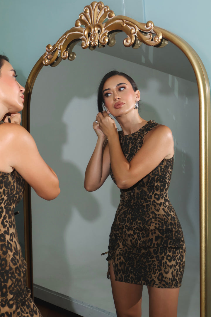 Sharissa Leopard Denim Dress
