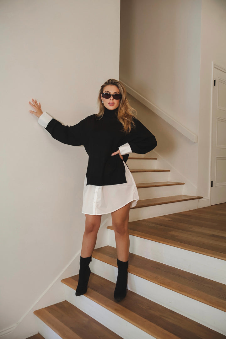 Allana Sweater Dress - Black