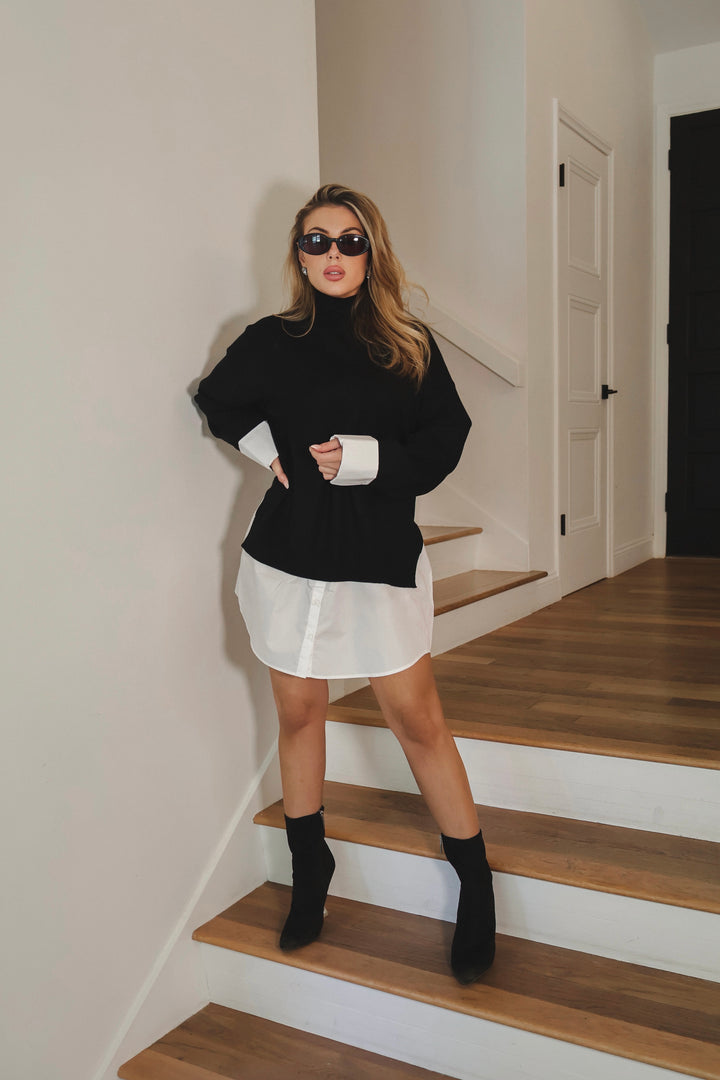 Allana Sweater Dress - Black