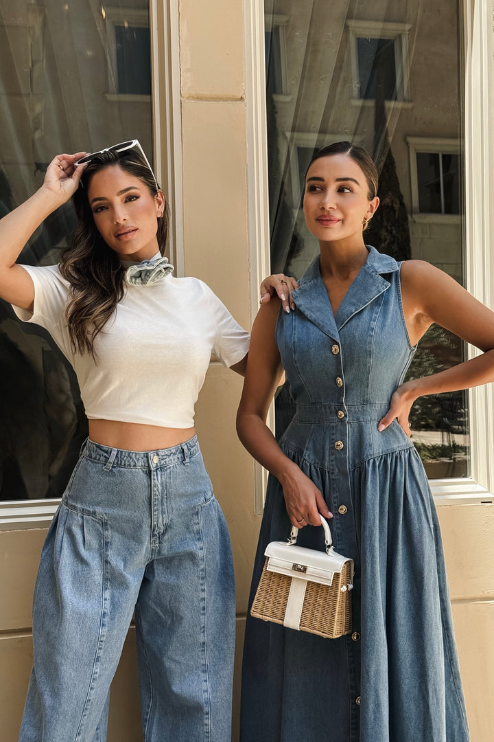 Aggie Denim Maxi Dress