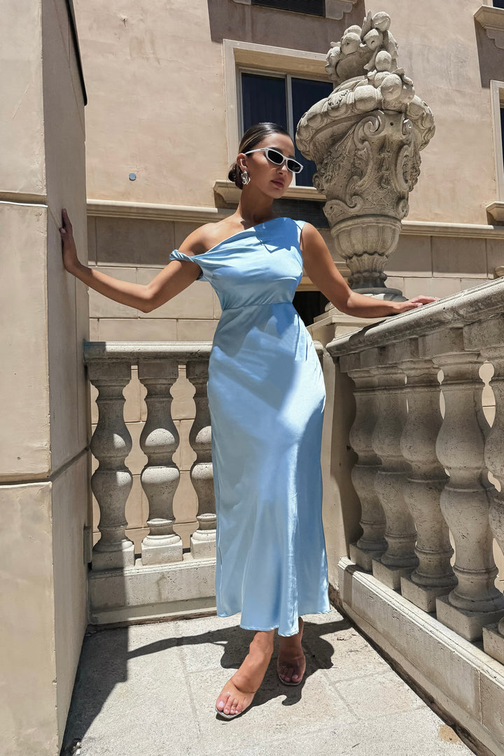 Andy Satin Off Shoulder Dress