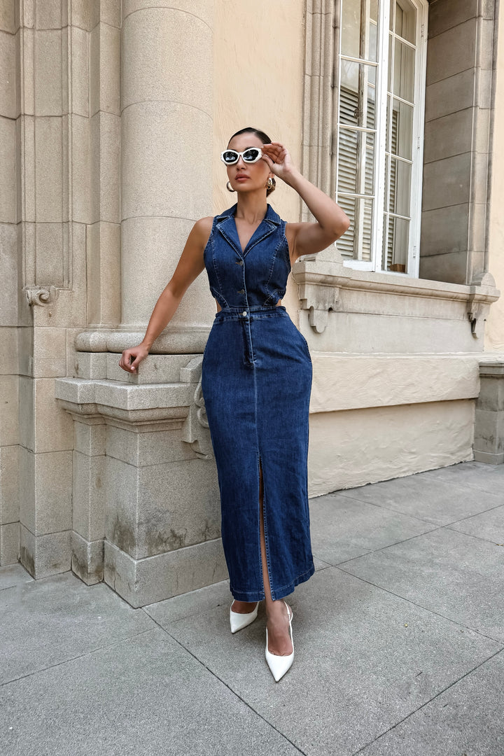 Bri Cut Out Denim Dress