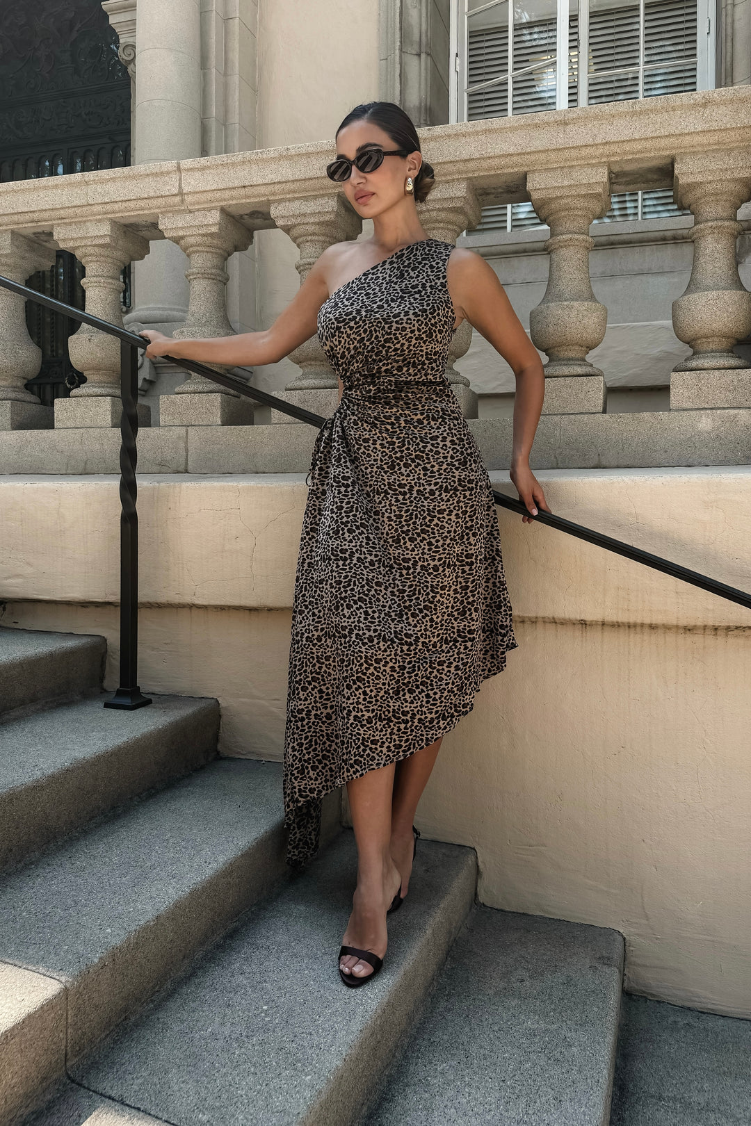 Noa Cheetah Print Pleated Dress