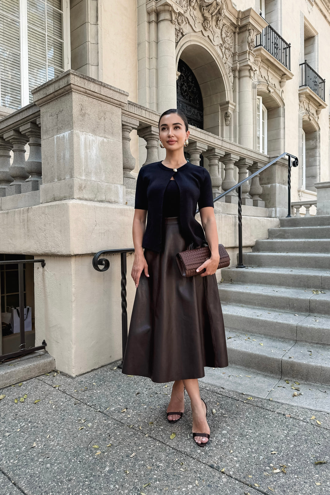 Alejandra Leather Maxi Skirt